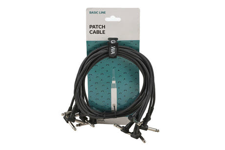 GEWA Basic Line patchkabel 0,9 m, vinklet mono-jack, 6 stk.