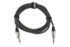 GEWA Pro Line instrumentkabel 3 m, svart-hvit tweed, rett jack