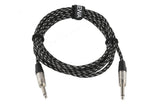 GEWA Pro Line instrumentkabel 3 m, svart-hvit tweed, rett jack