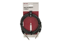 GEWA Pro Line instrumentkabel 3 m, svart-hvit tweed, rett jack