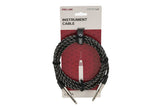 GEWA Pro Line instrumentkabel 3 m, svart-hvit tweed, rett jack