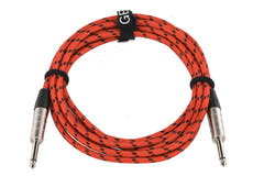 GEWA Pro Line instrumentkabel 3 m, svart-rød tweed, rett jack