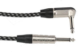 GEWA Pro Line instrumentkabel 6 m, sort-hvit tweed, vinklet jack