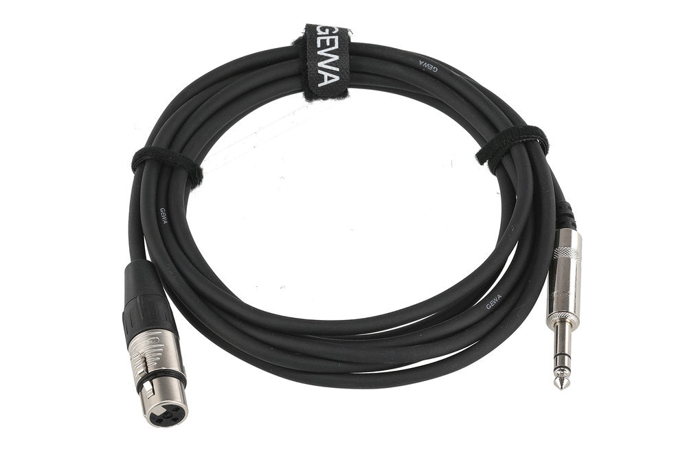 GEWA Pro Line balansert kabel 3 m, stereo-jack til XLR-hunn