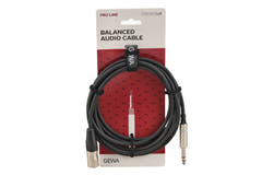 GEWA Pro Line balansert kabel 3 m, stereo-jack til XLR-hann
