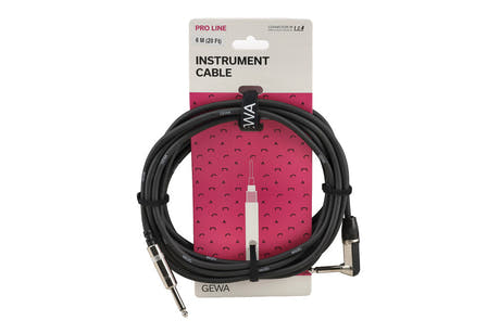 GEWA Pro Line instrumentkabel 6 m, rett til vinklet jack