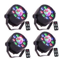 LED PAR-ASTRO 2-i-1 Diskolys 4 Stk. Pakke