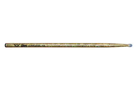 Vater Color Wrap 5A Gold Sparkle trommestikker, hickory, nylonspiss