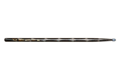 Vater Color Wrap 5A Black Optic trommestikker, hickory, nylontupp