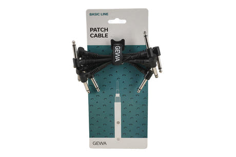 GEWA Basic Line patchkabel 0,1 m, vinklet monojack, 6 stk.