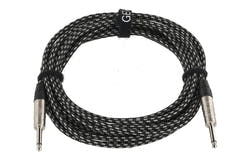 GEWA Pro Line instrumentkabel 6 m, svart-hvit tweed, rett jack