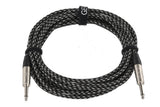 GEWA Pro Line instrumentkabel 6 m, svart-hvit tweed, rett jack