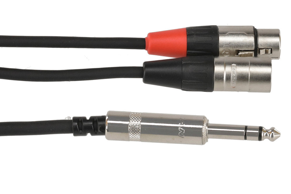 GEWA Pro Line innstikkskabel 3 m, stereo-jack til XLR-hann og XLR-hunn