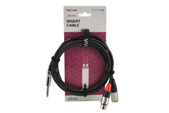 GEWA Pro Line innstikkskabel 3 m, stereo-jack til XLR-hann og XLR-hunn
