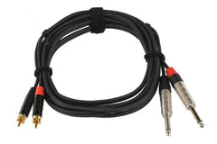 GEWA Pro Line dobbeltkabel 3 m, 2 x jack til 2 x cinch