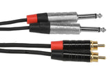 GEWA Pro Line dobbelkabel 1,5 m, 2 x jack til 2 x cinch