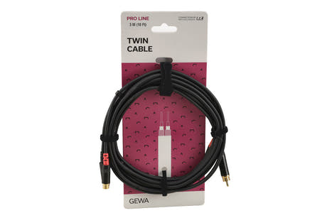 GEWA Pro Line dobbeltkabel 3 m, cinch-forlenger