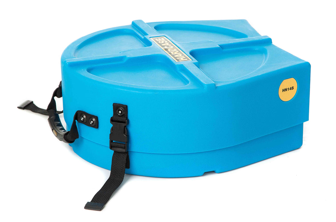 Hardcase 14" skarptromme-koffert lyseblå