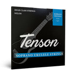 Tenson ukulelestrenger i svart nylon, sopran og konsert