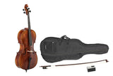 GEWA Sonata Europa Deluxe cello 4/4, satt opp, massarandubabue, bag