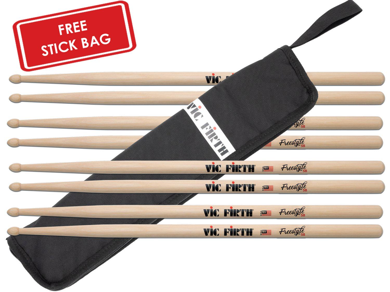 Vic Firth FS5B Freestyle 5B verdi pakke