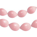 Linkballonger til Garland 8 stk. (Matt pulverrosa, 33 cm)