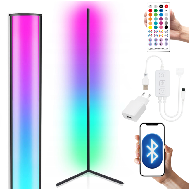 LIGHT4ME VEGGSTANG 1 hjørne stående gulvlampe