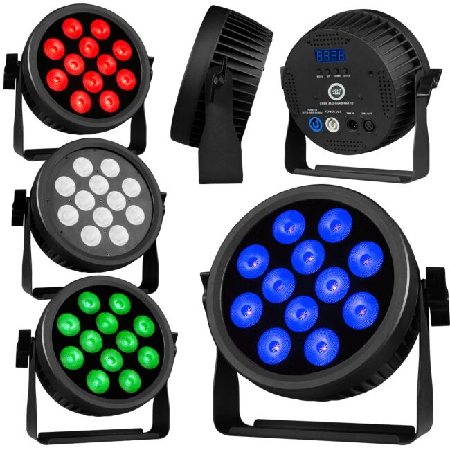 LIGHT4ME CREE ALU QUAD PAR 12 forlygte par-belysning