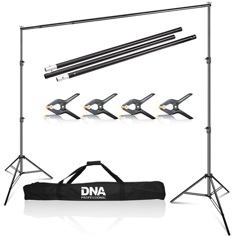Bakgrunnsstativ – 200x200cm med cover og 4 klemmer