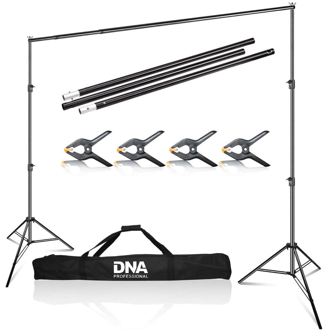 Bakgrunnsstativ – 200x200cm med cover og 4 klemmer