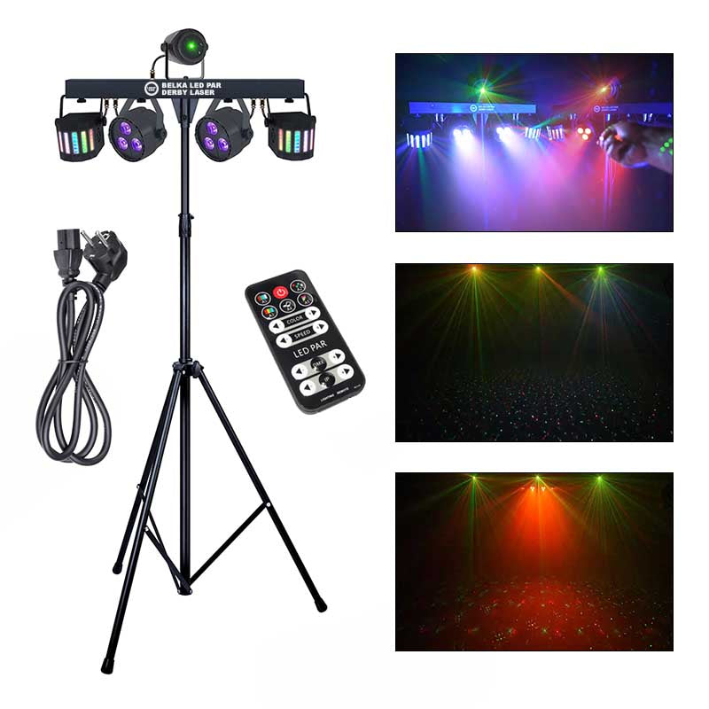 Light4Me T-Bar LED Par Derby Laser MultiBar
