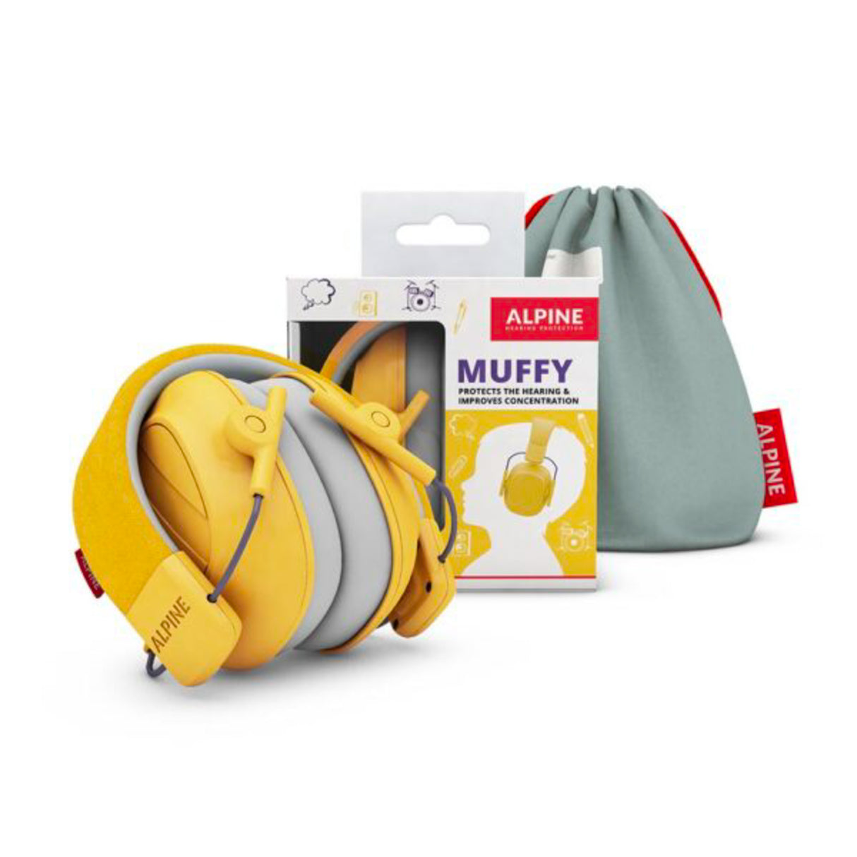 Alpine Muffy Mk2 hørselsvern for barn (gul)