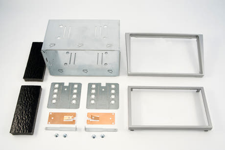 2-DIN ramme for Opel (sølv)