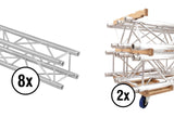 ALUTRUSS Set QUADLOCK QL-ET34-2000 + Truss Transport Board