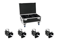 EUROLITE sett 4x LED THA-40PC bk + etui