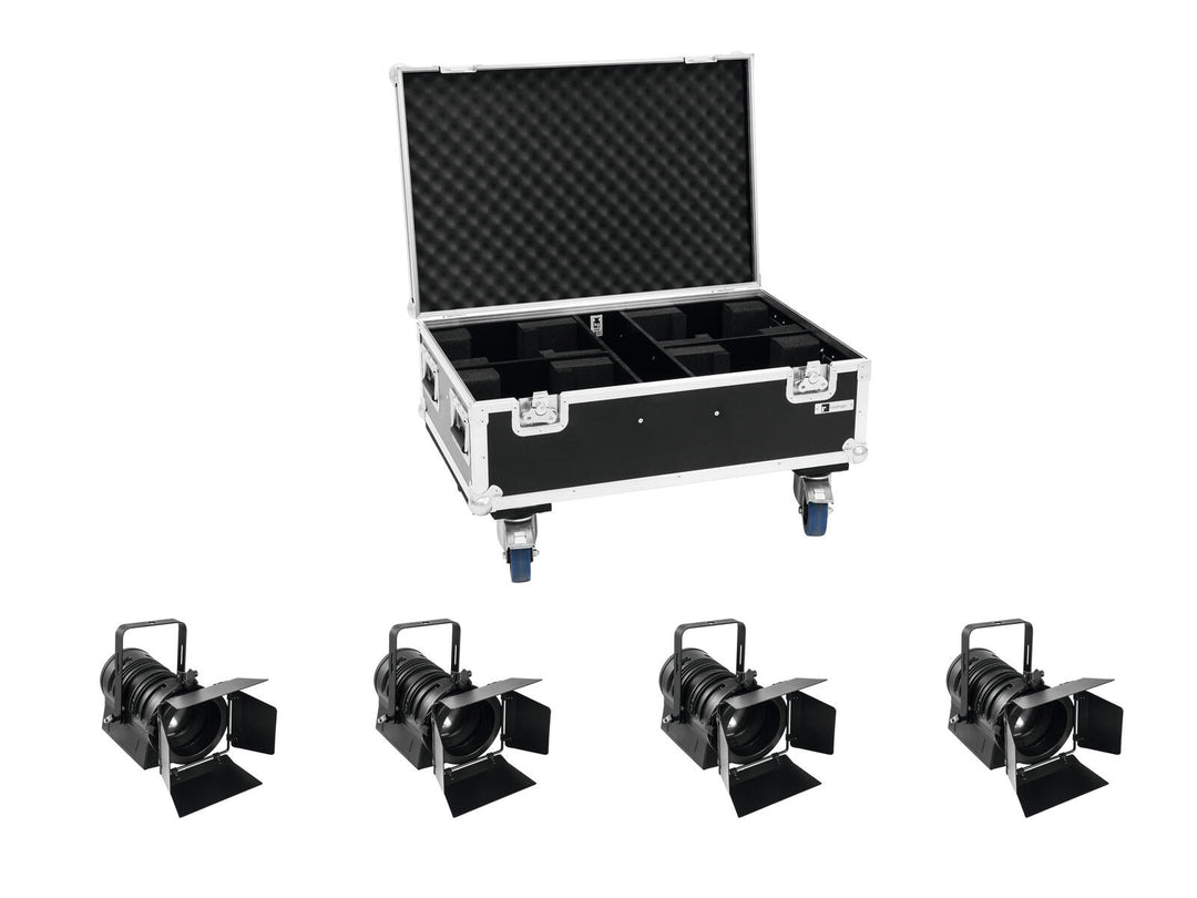 EUROLITE sett 4x LED THA-40PC bk + etui