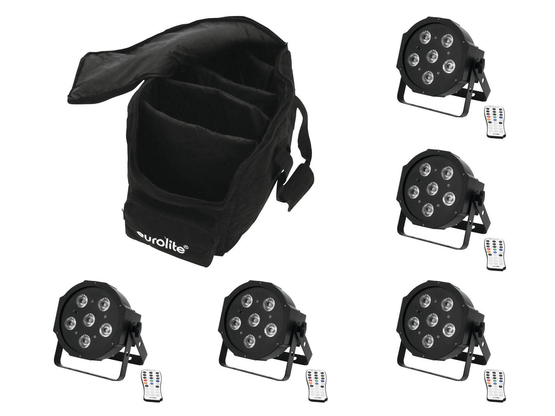 EUROLITE Sett 5x LED SLS-603 + myk bag
