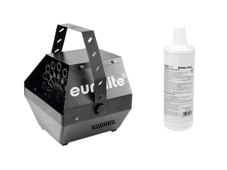 EUROLITE Set B-100 Bubble Machine black DMX + Bubble Fluid 1l