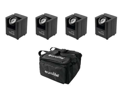 EUROLITE sett 4x AKKU UP-1 + SB-4 myk bag