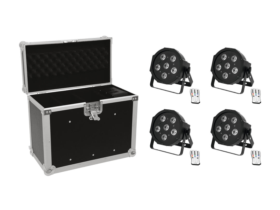 EUROLITE Set 4x LED SLS-603 + Case EC-SL4M størrelse M
