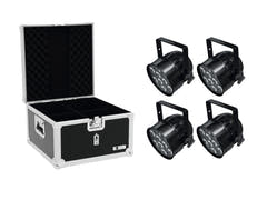 EUROLITE Set 4x LED PAR-56 QCL Short bk + EPS-etui