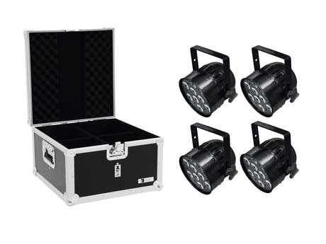 EUROLITE Set 4x LED PAR-56 QCL Short bk + EPS-etui