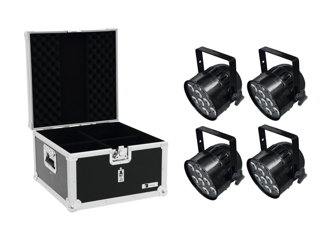 EUROLITE Set 4x LED PAR-56 QCL Short bk + EPS-etui