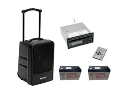 OMNITRONIC Set MOM-10BT4 modulært trådløst PA-system + CD-spiller med USB&SD + 2x batteri