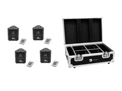 EUROLITE Set 4x AKKU TL-3 TCL QuickDMX + case med ladefunksjon