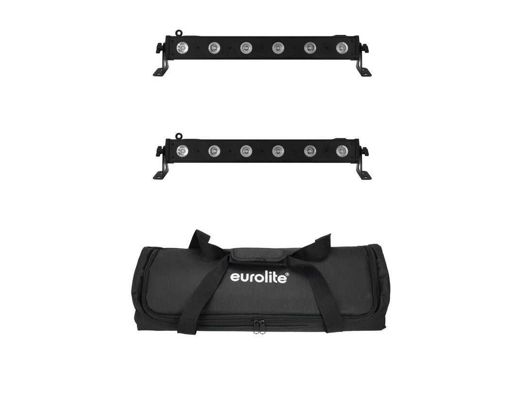 EUROLITE set 2x LED BAR-6 QCL RGBA + myk bag