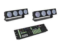 EUROLITE Sett med 2x LED CBB-4 + DMX LED Color Chief Controller
