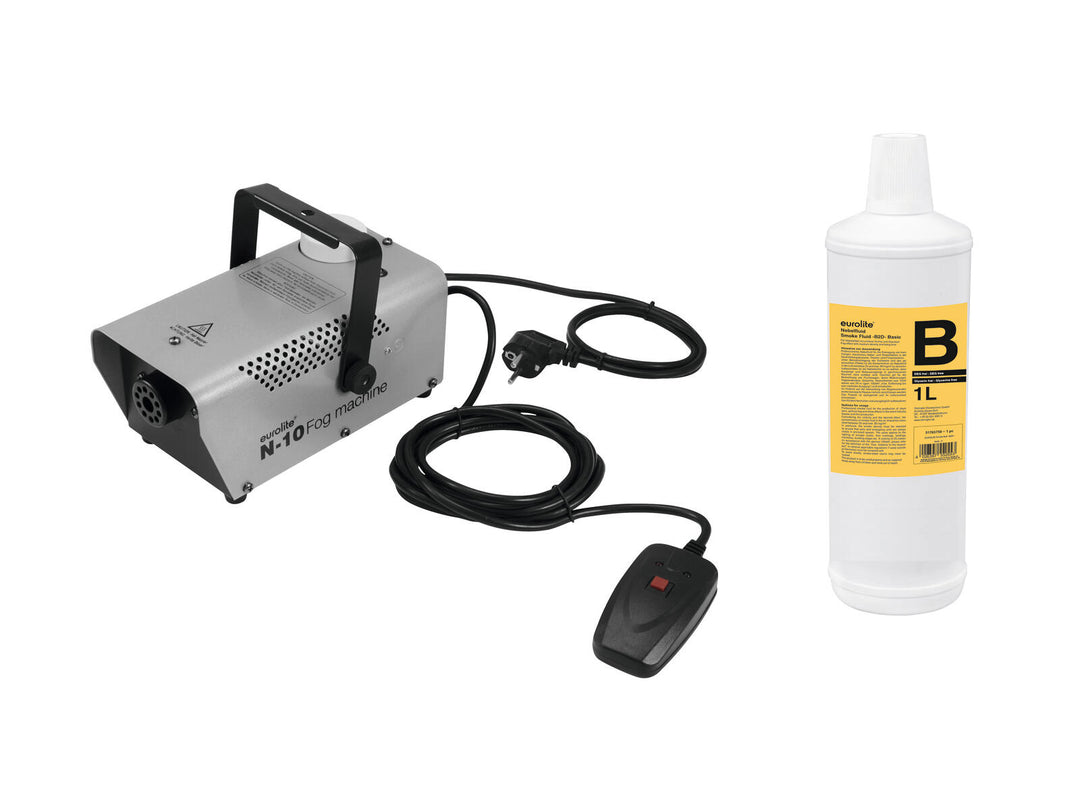 EUROLITE Set N-10 sølv + B2D Basic røykvæske 1l