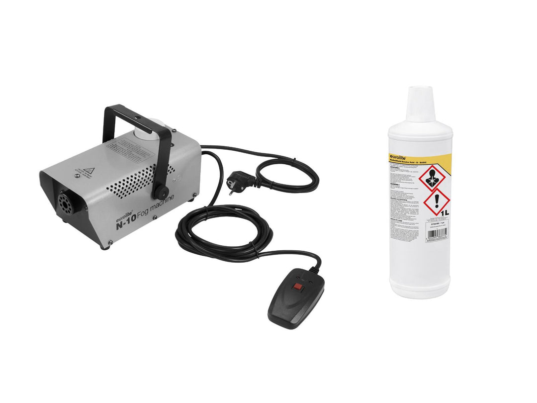 EUROLITE Set N-10 sølv + B Basic Smoke Fluid 1l