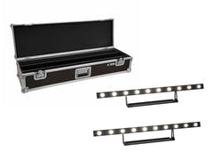 EUROLITE Sett med 2x LED STP-10 Sunbar 3200K 10x5W Light Bar + koffert